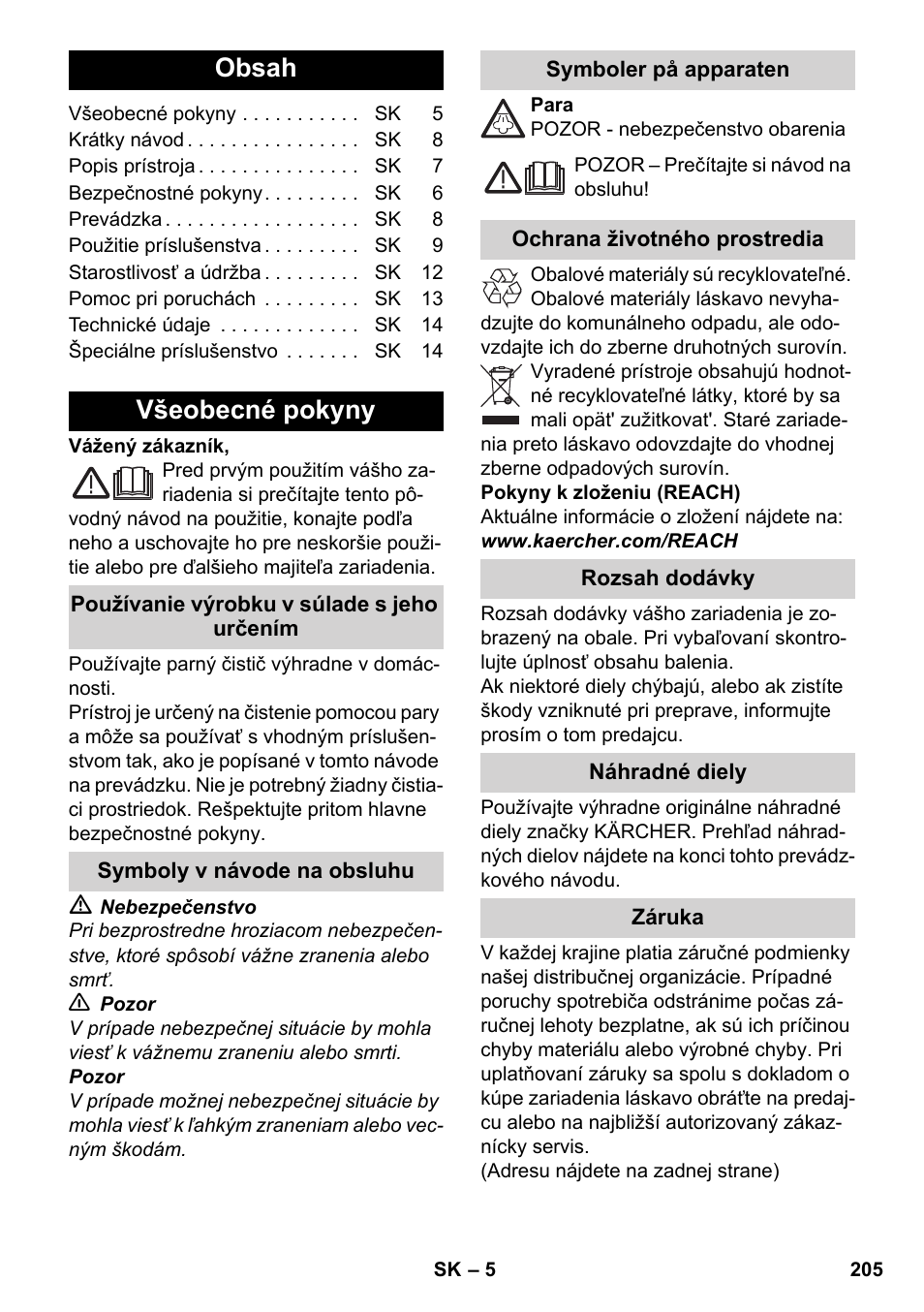 Karcher SC 4-100 C User Manual | Page 205 / 314