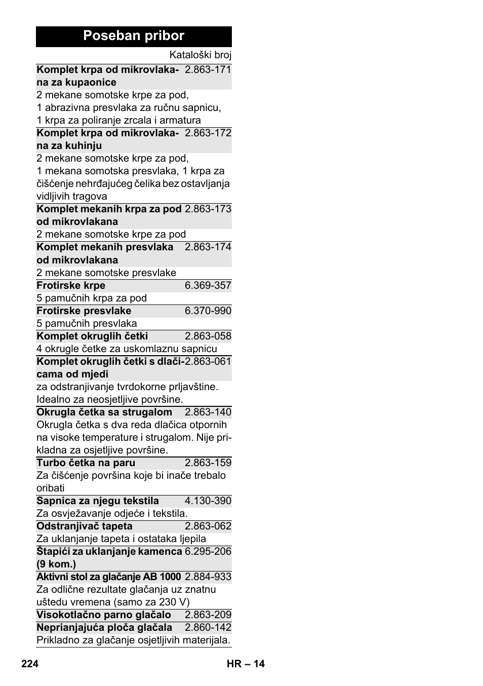 Poseban pribor | Karcher SC 4-100 C User Manual | Page 224 / 314