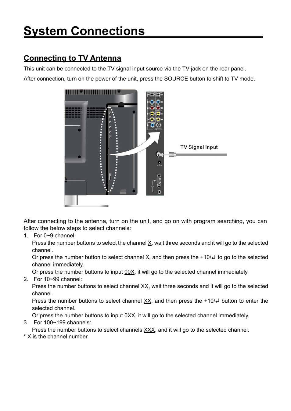 System connections, Connecting to tv antenna | Audiovox FPE2006DV User Manual | Page 18 / 44