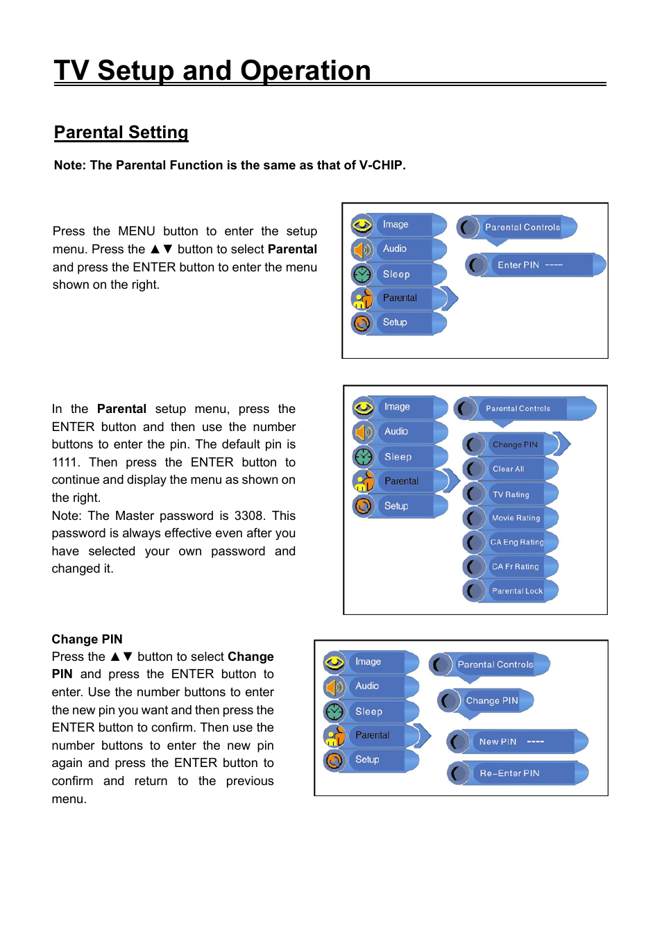 Tv setup and operation | Audiovox FPE2006DV User Manual | Page 22 / 44