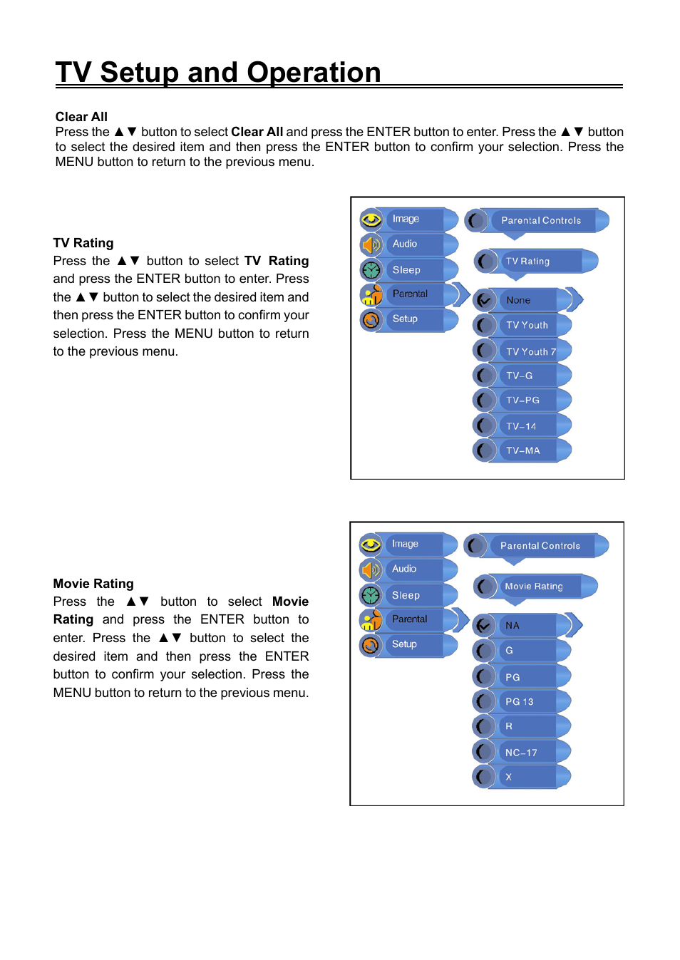 Tv setup and operation | Audiovox FPE2006DV User Manual | Page 23 / 44