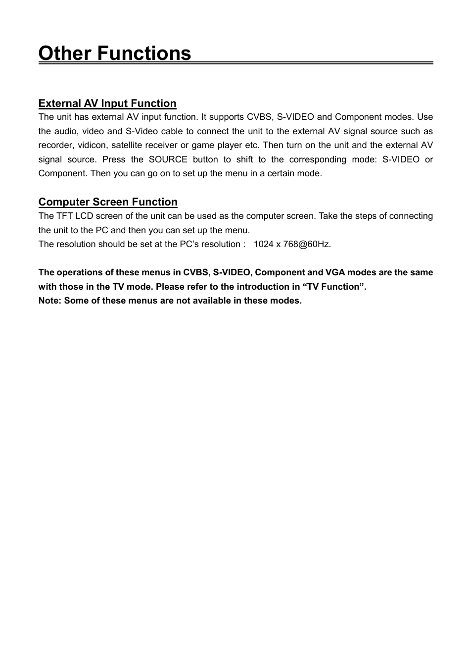 Other functions | Audiovox FPE2006DV User Manual | Page 42 / 44