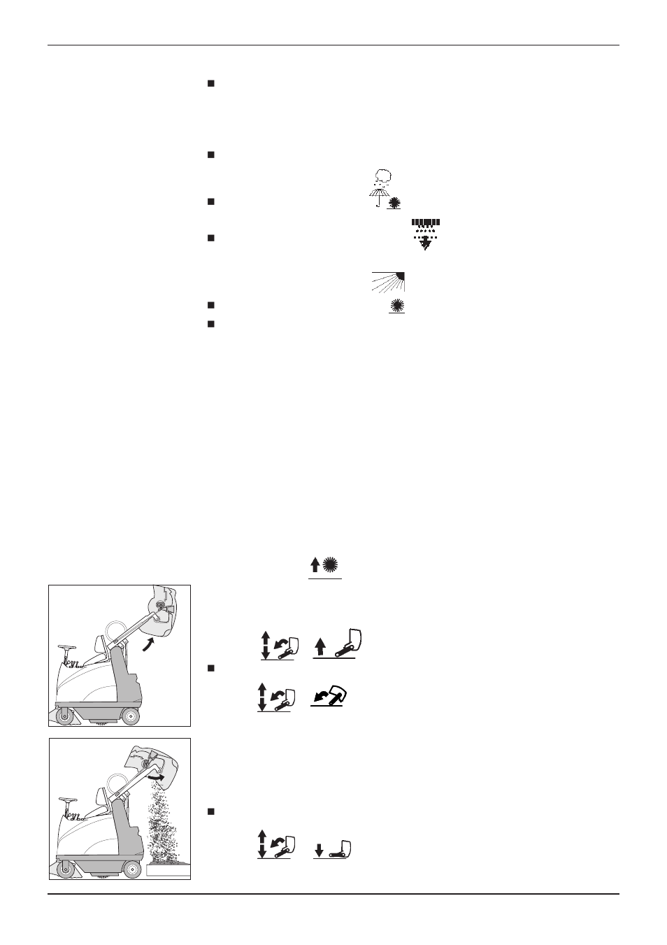 Bruksanvisning, Filterrensning, Tömning av smutsbehållaren | Karcher KMR 1250 Lpg User Manual | Page 101 / 160