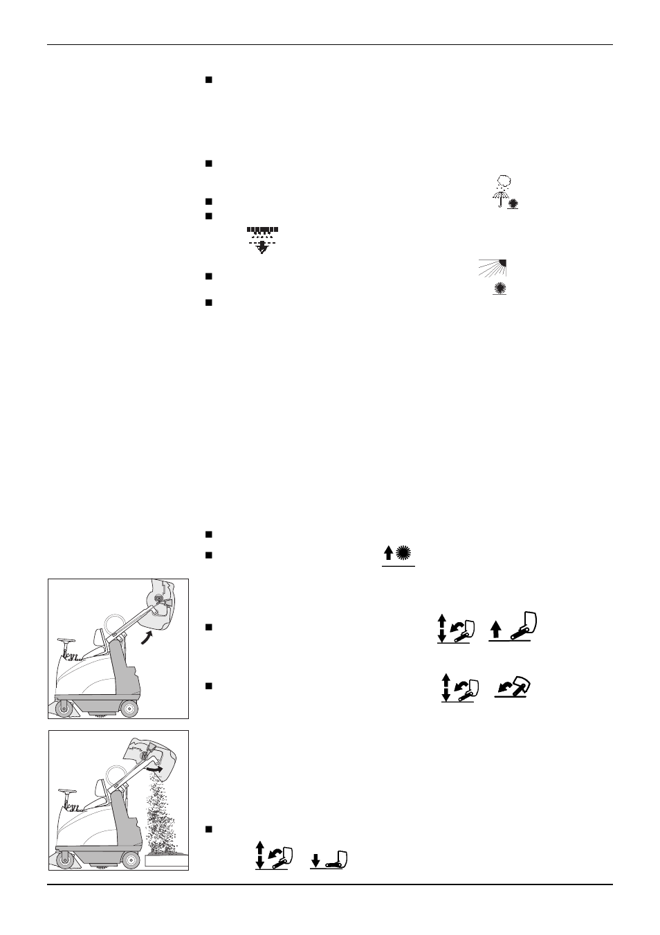 Notice d’instructions pour l’utilisateur, Nettoyage du filtre, Vider le bac à balayures | Karcher KMR 1250 Lpg User Manual | Page 57 / 160