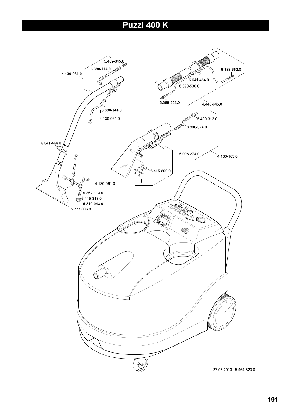 Puzzi 400 k | Karcher Puzzi 400 K User Manual | Page 191 / 192