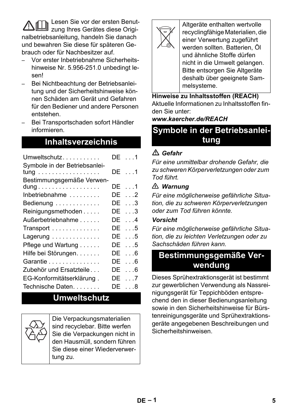 Karcher Puzzi 400 K User Manual | Page 5 / 192