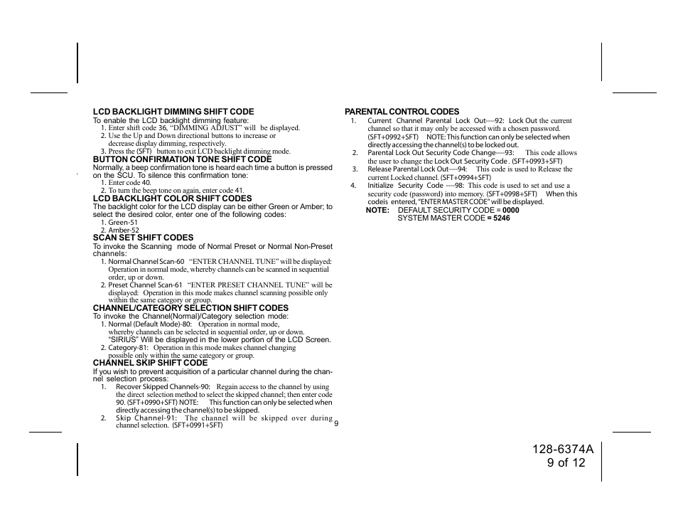 Audiovox SRSIR-001 User Manual | Page 9 / 12