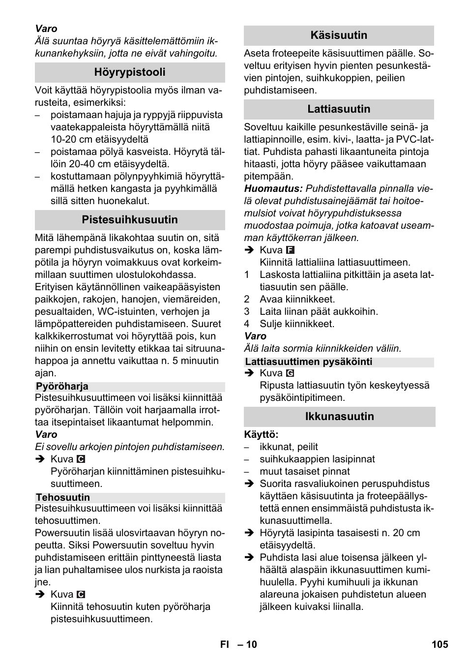 Karcher SC 3-100 B User Manual | Page 105 / 278