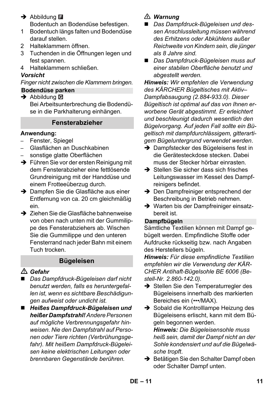 Karcher SC 3-100 B User Manual | Page 11 / 278