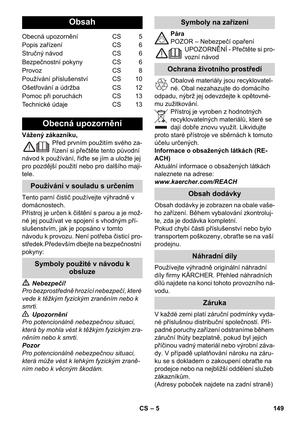 Karcher SC 3-100 B User Manual | Page 149 / 278