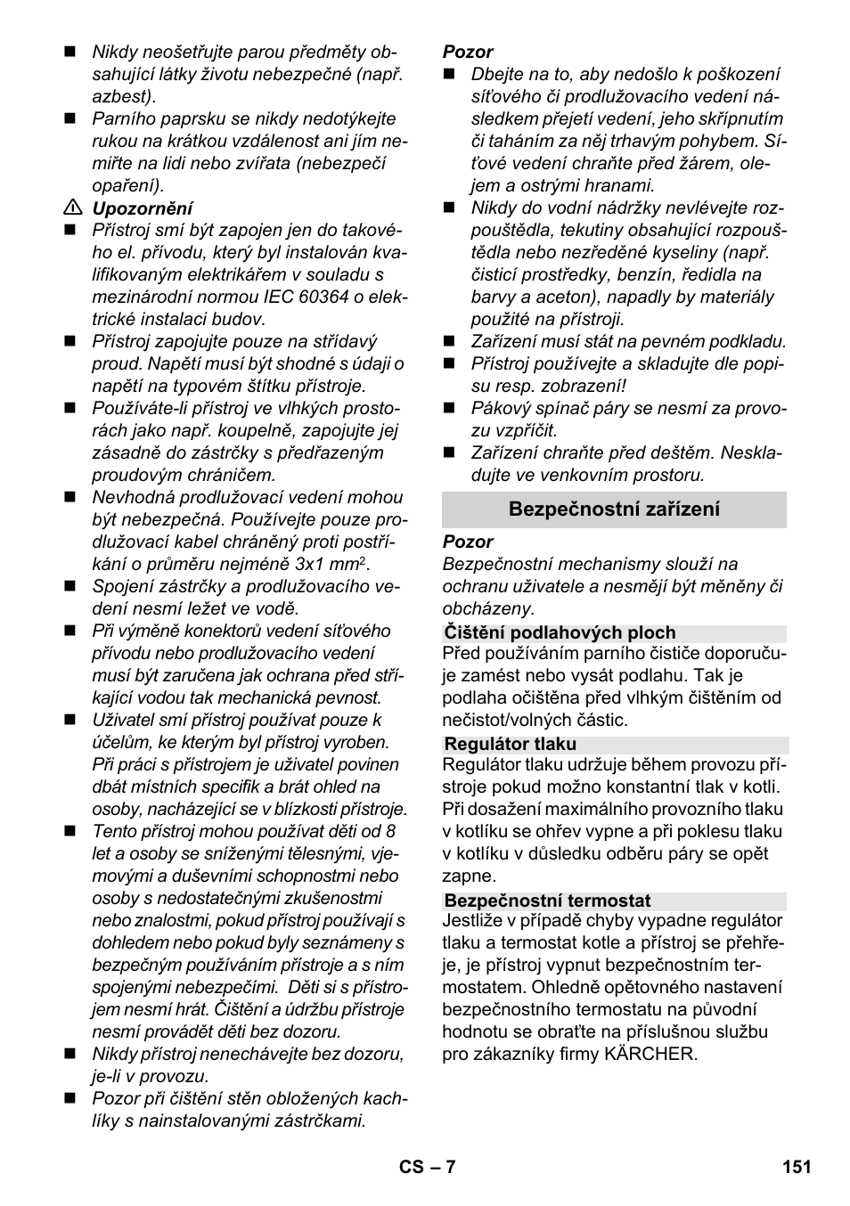 Karcher SC 3-100 B User Manual | Page 151 / 278