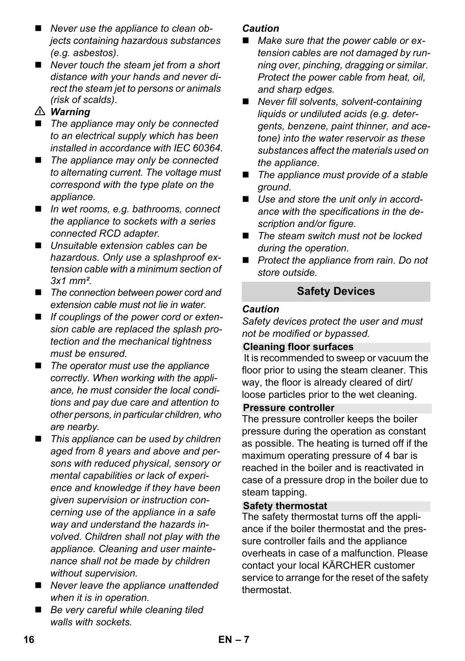 Karcher SC 3-100 B User Manual | Page 16 / 278