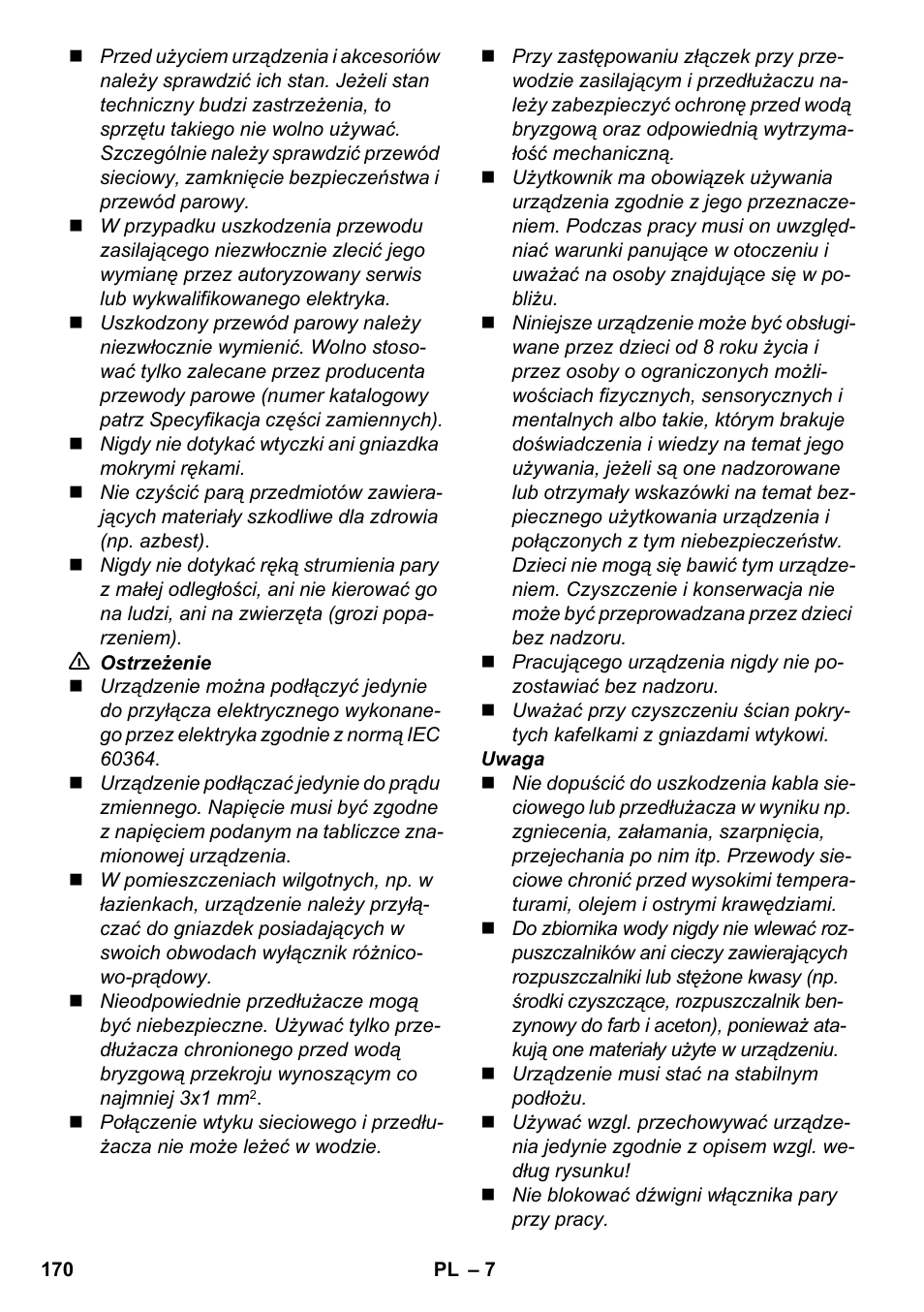 Karcher SC 3-100 B User Manual | Page 170 / 278