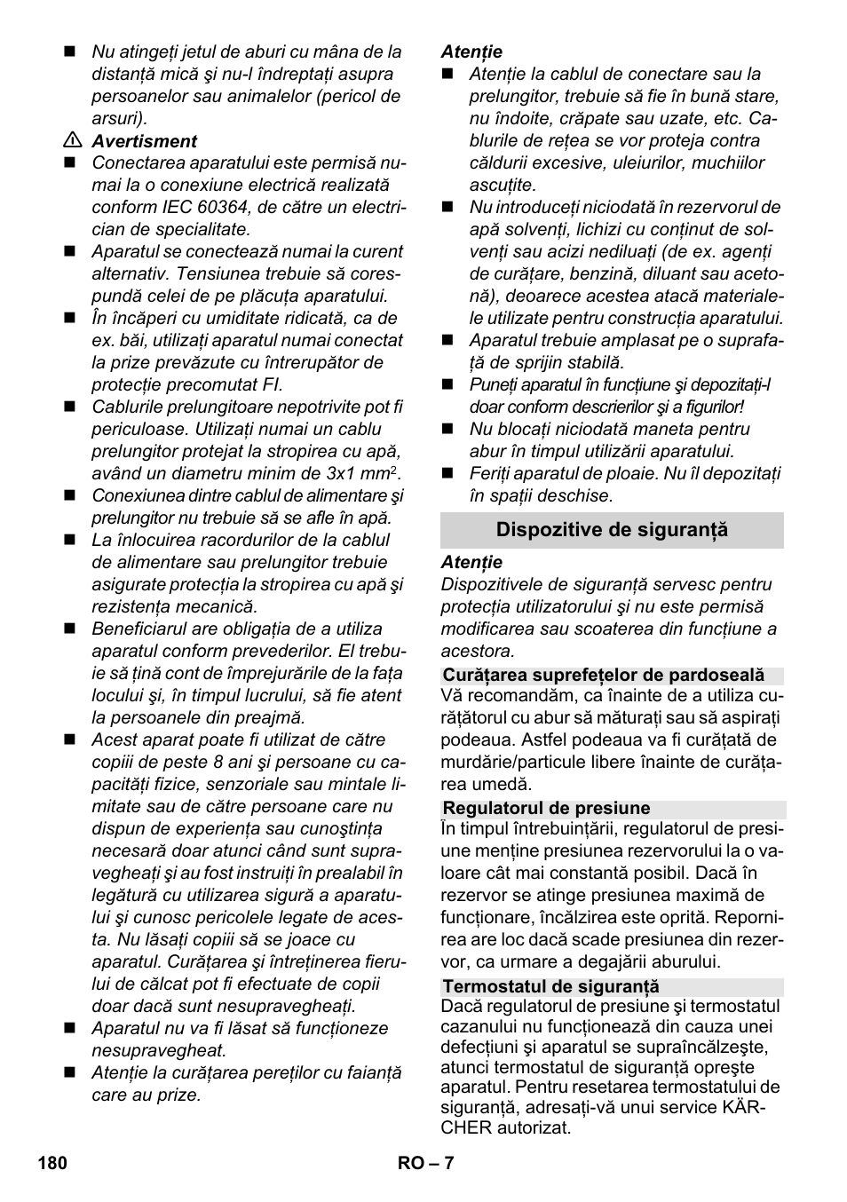 Karcher SC 3-100 B User Manual | Page 180 / 278