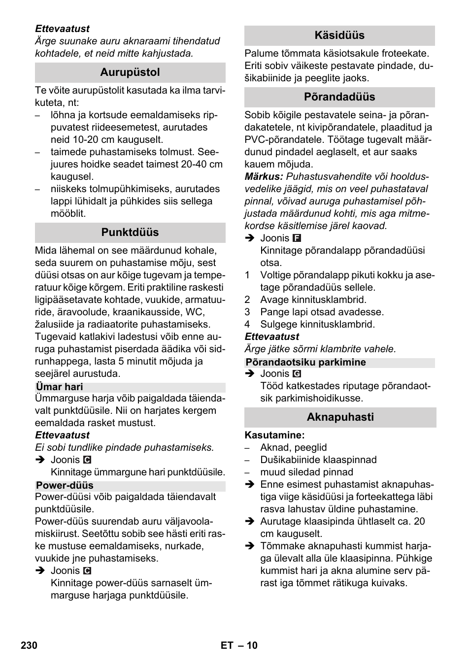 Karcher SC 3-100 B User Manual | Page 230 / 278