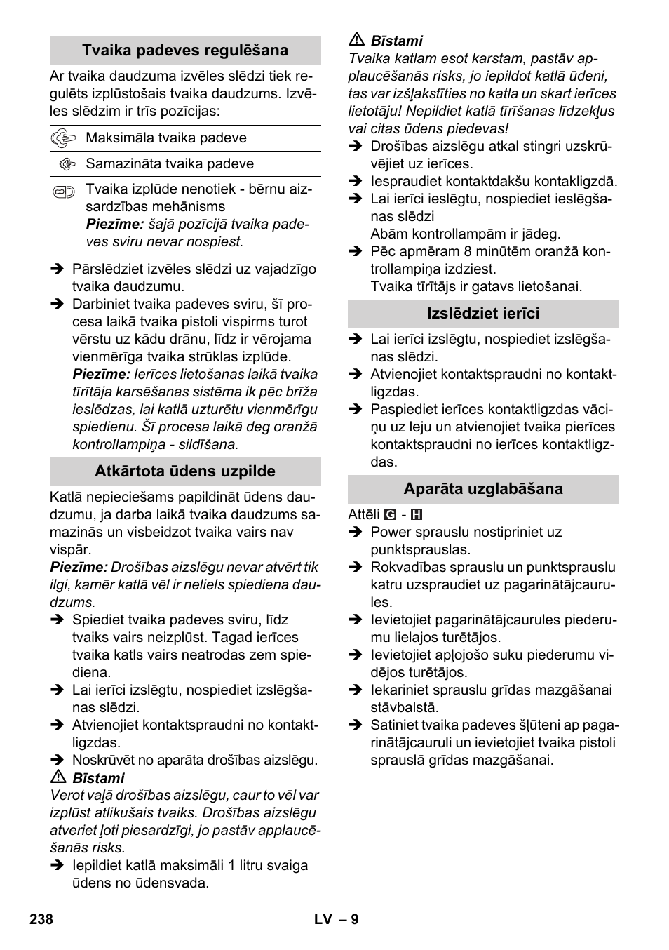 Karcher SC 3-100 B User Manual | Page 238 / 278