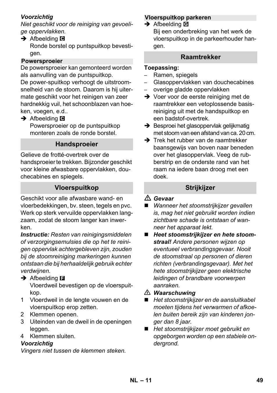 Karcher SC 3-100 B User Manual | Page 49 / 278