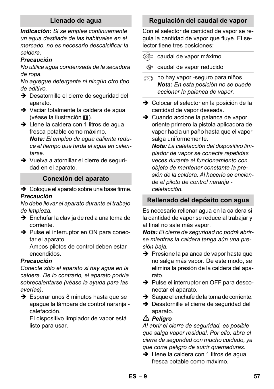 Karcher SC 3-100 B User Manual | Page 57 / 278