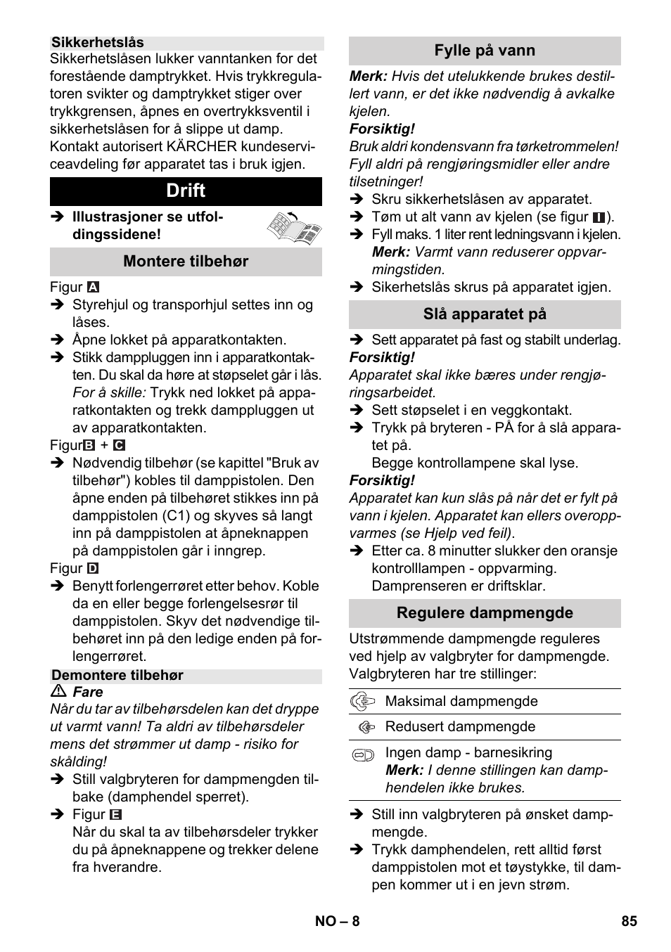 Drift | Karcher SC 3-100 B User Manual | Page 85 / 278