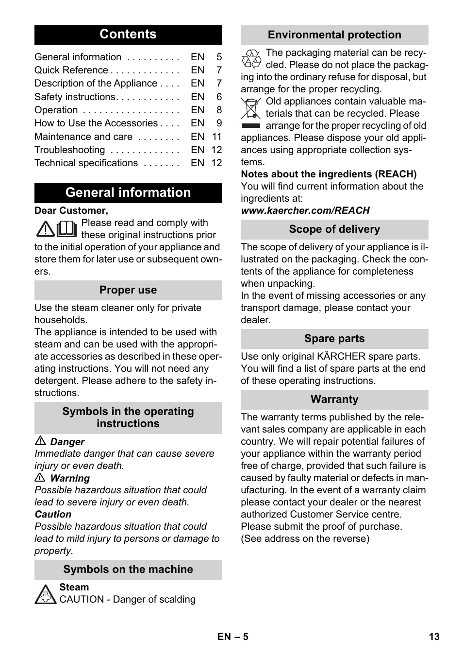 Karcher SC 3-000 User Manual | Page 13 / 238