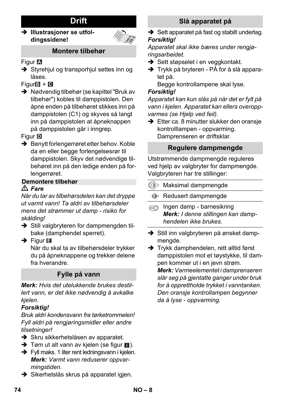 Drift | Karcher SC 3-000 User Manual | Page 74 / 238