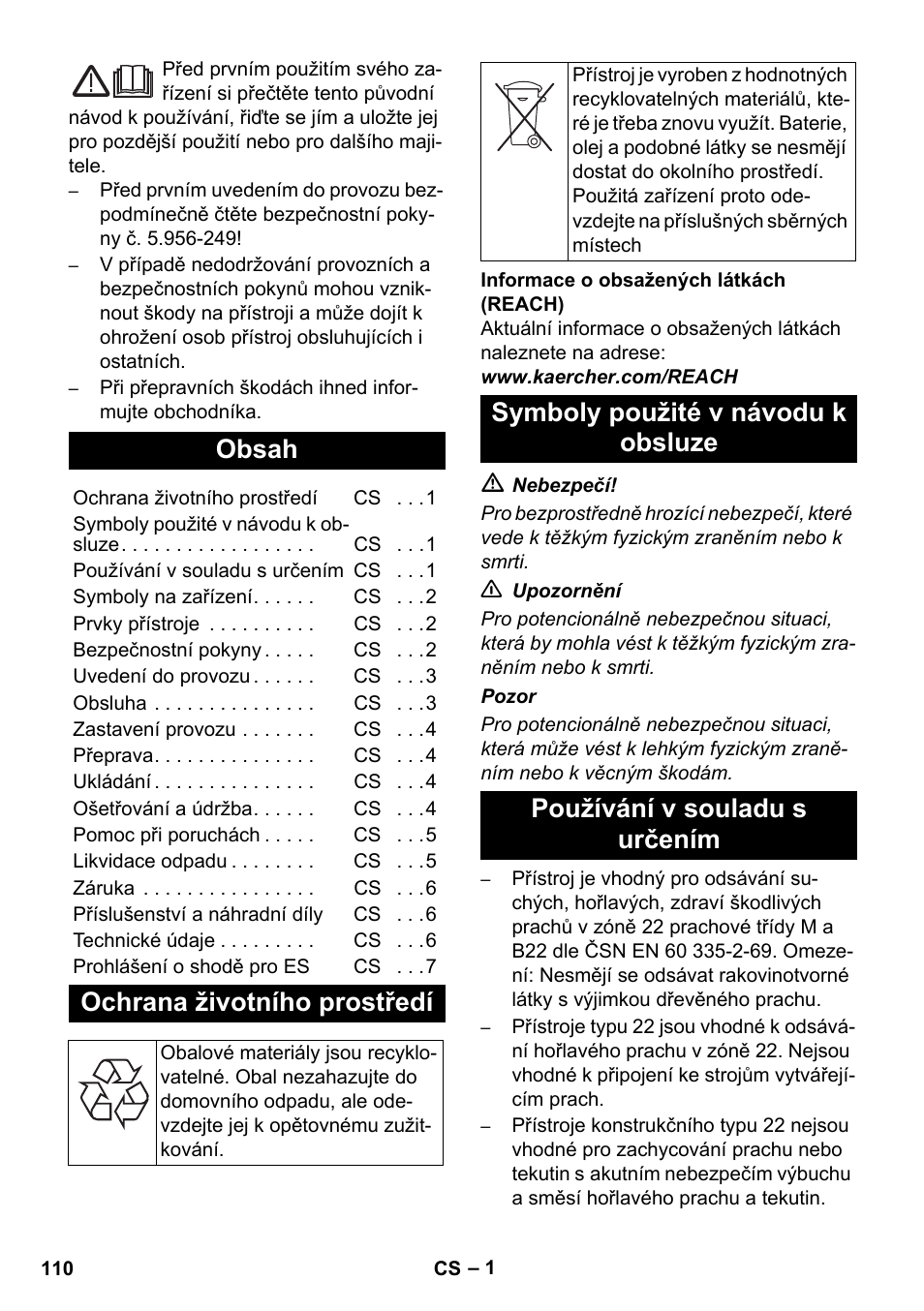 Karcher NT 80-1 B1 M EU User Manual | Page 110 / 200