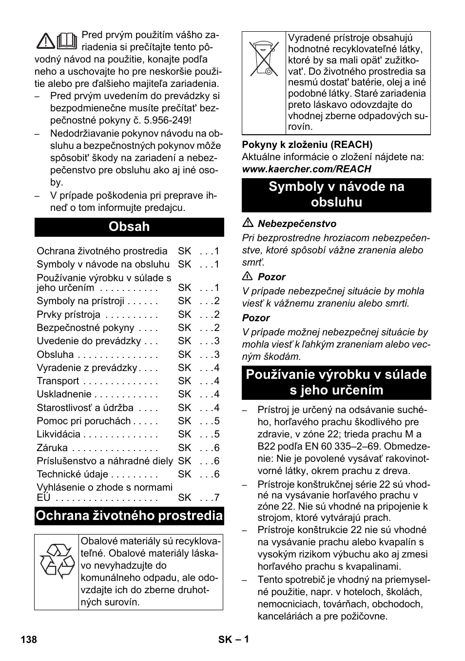 Karcher NT 80-1 B1 M EU User Manual | Page 138 / 200