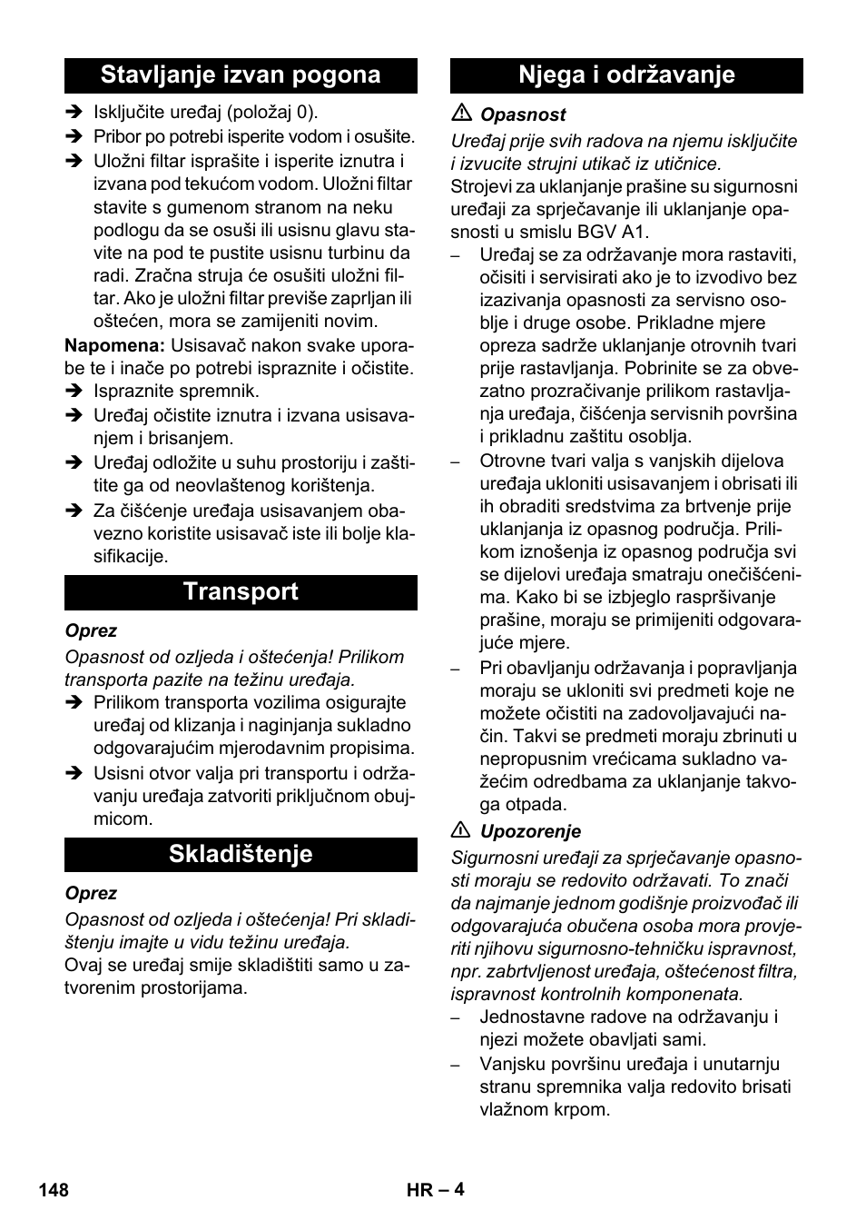 Karcher NT 80-1 B1 M EU User Manual | Page 148 / 200