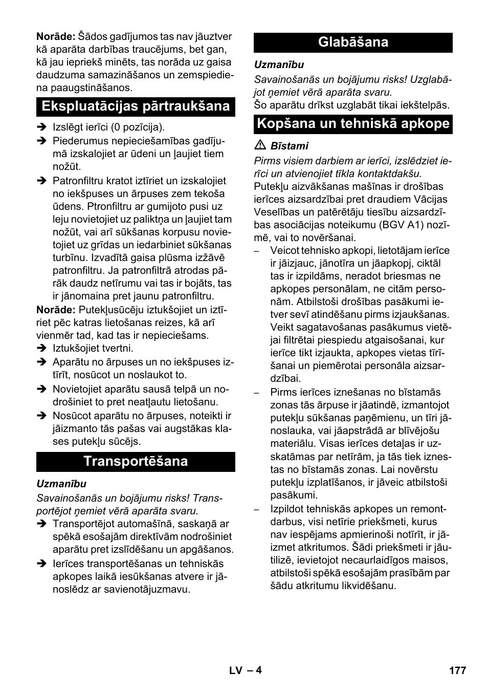 Karcher NT 80-1 B1 M EU User Manual | Page 177 / 200