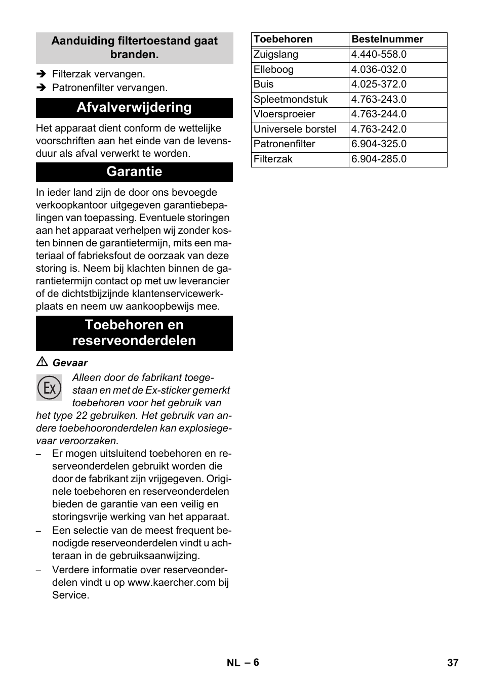 Karcher NT 80-1 B1 M EU User Manual | Page 37 / 200