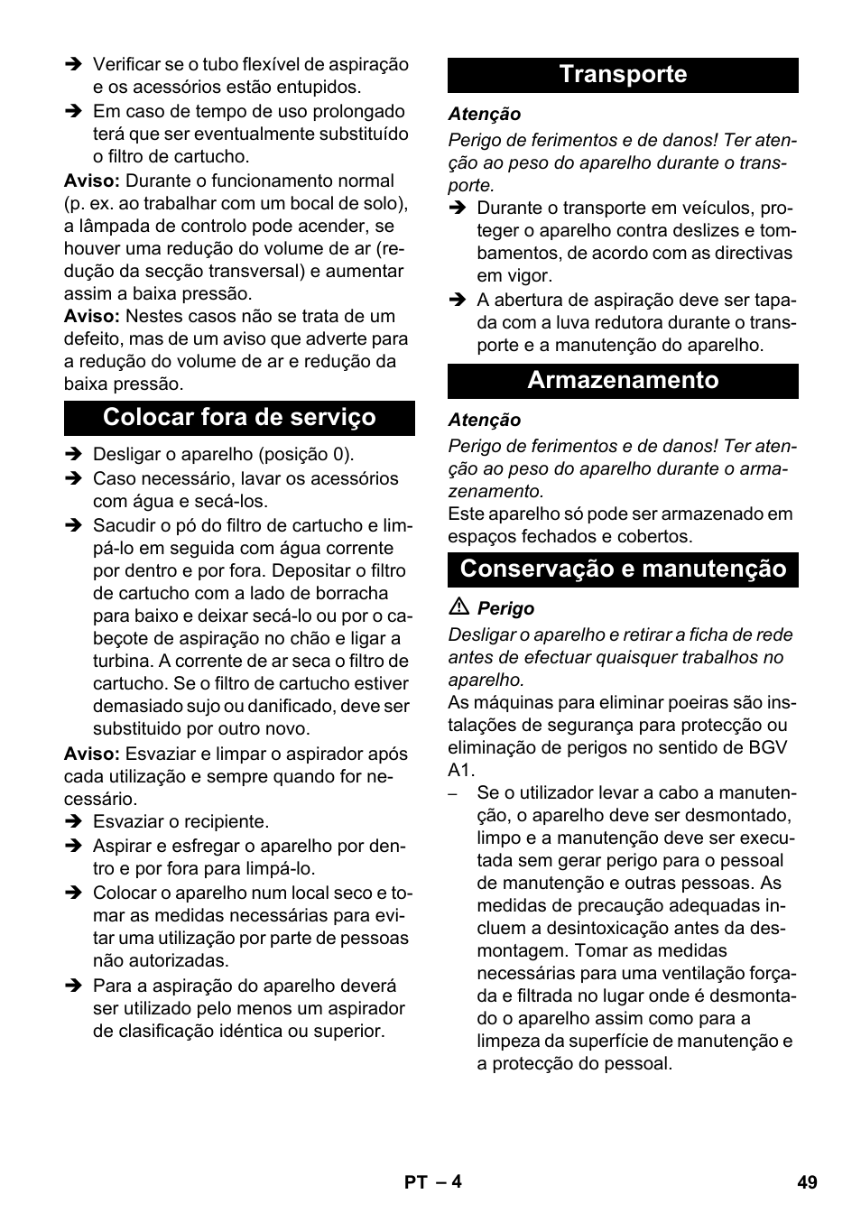 Karcher NT 80-1 B1 M EU User Manual | Page 49 / 200