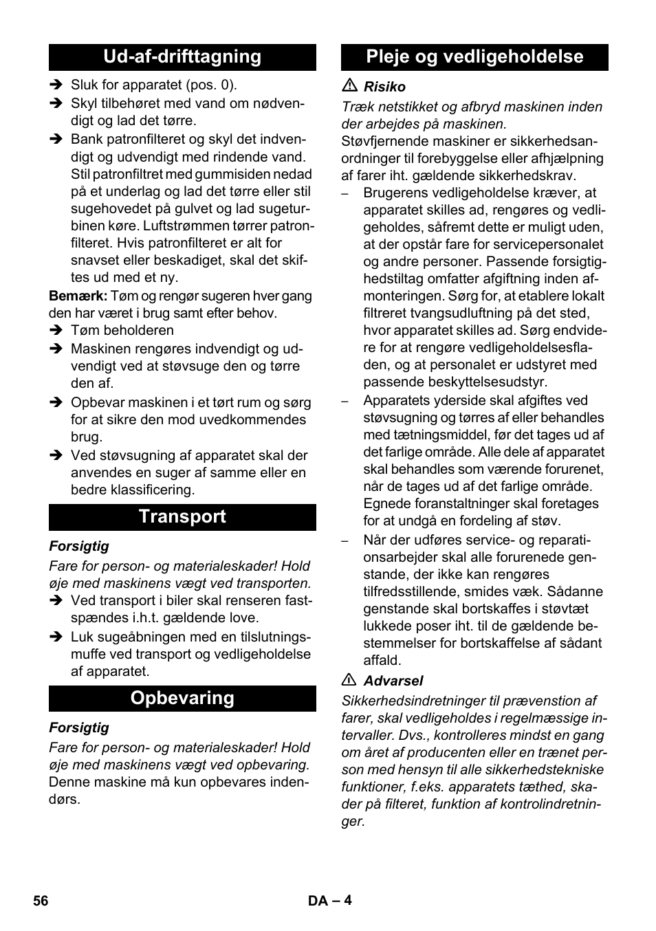 Karcher NT 80-1 B1 M EU User Manual | Page 56 / 200