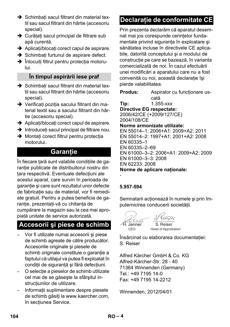 Karcher T 15-1+ ESB28 EU User Manual | Page 104 / 156