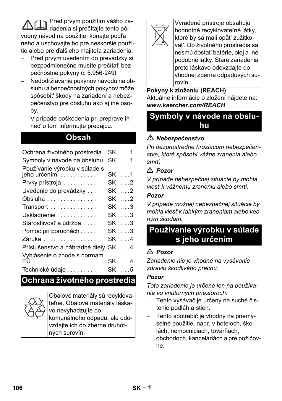 Karcher T 15-1+ ESB28 EU User Manual | Page 106 / 156