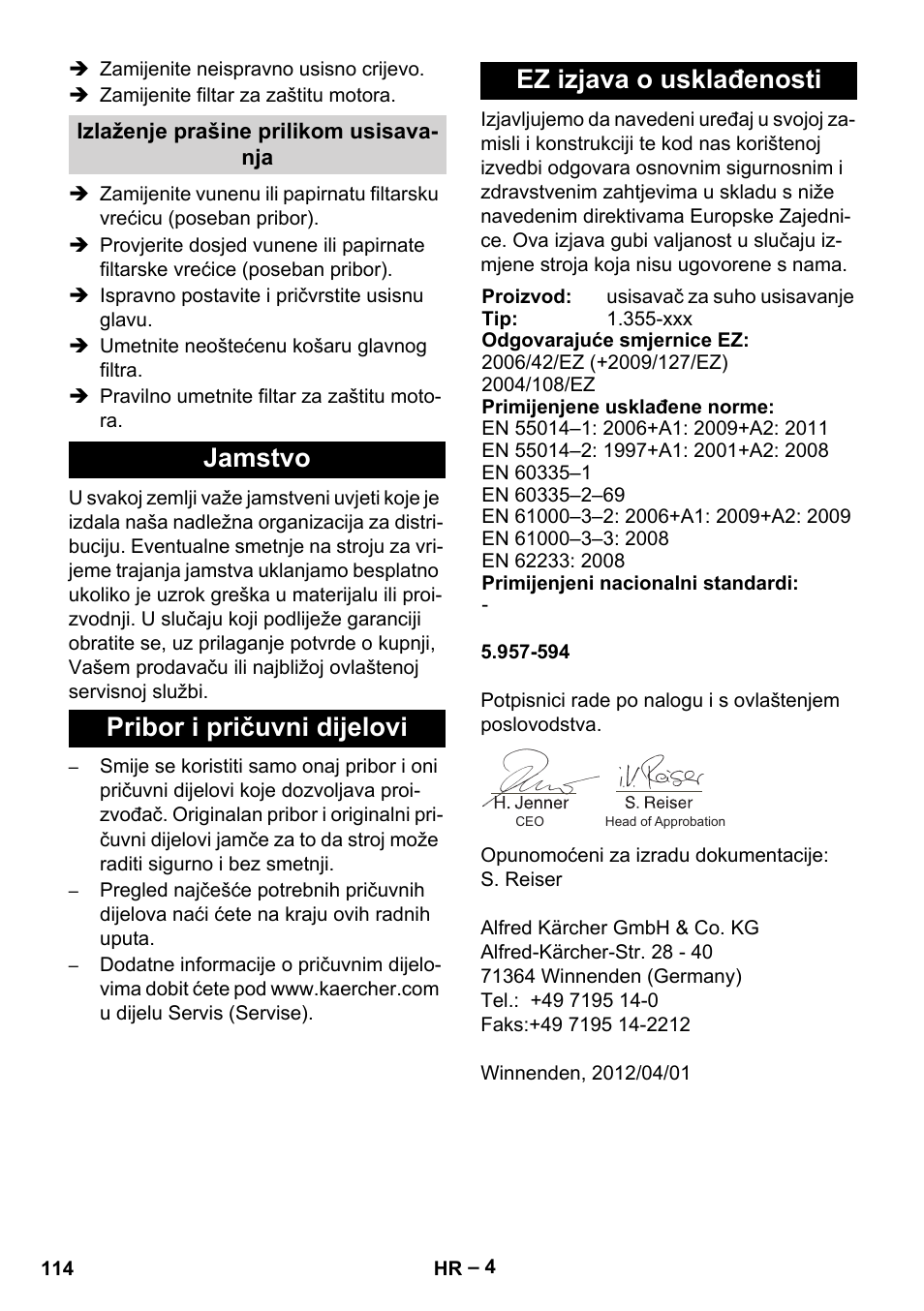 Karcher T 15-1+ ESB28 EU User Manual | Page 114 / 156