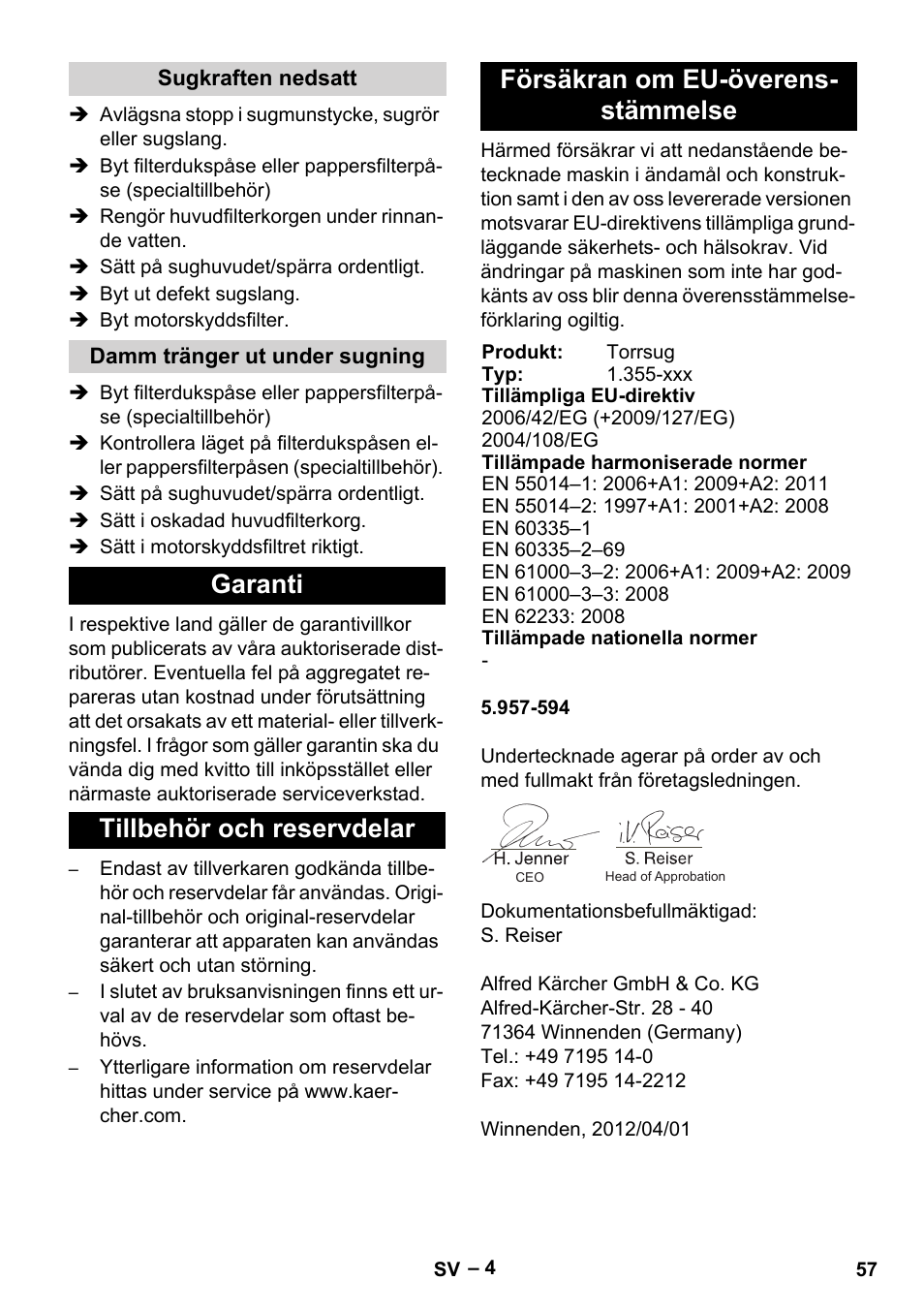 Karcher T 15-1+ ESB28 EU User Manual | Page 57 / 156