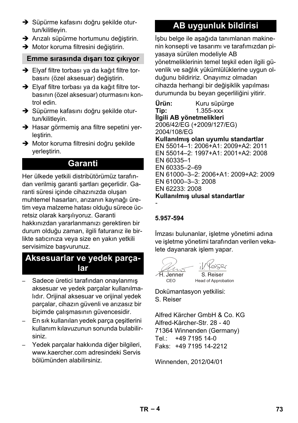 Karcher T 15-1+ ESB28 EU User Manual | Page 73 / 156