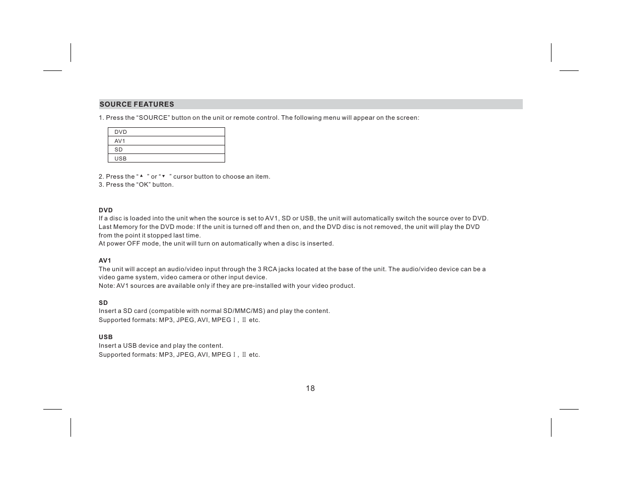 Audiovox AVXMTG9B/P/S User Manual | Page 20 / 28