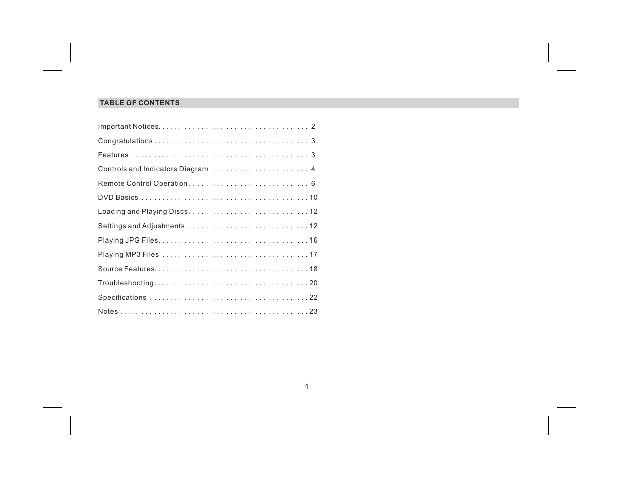 Audiovox AVXMTG9B/P/S User Manual | Page 3 / 28