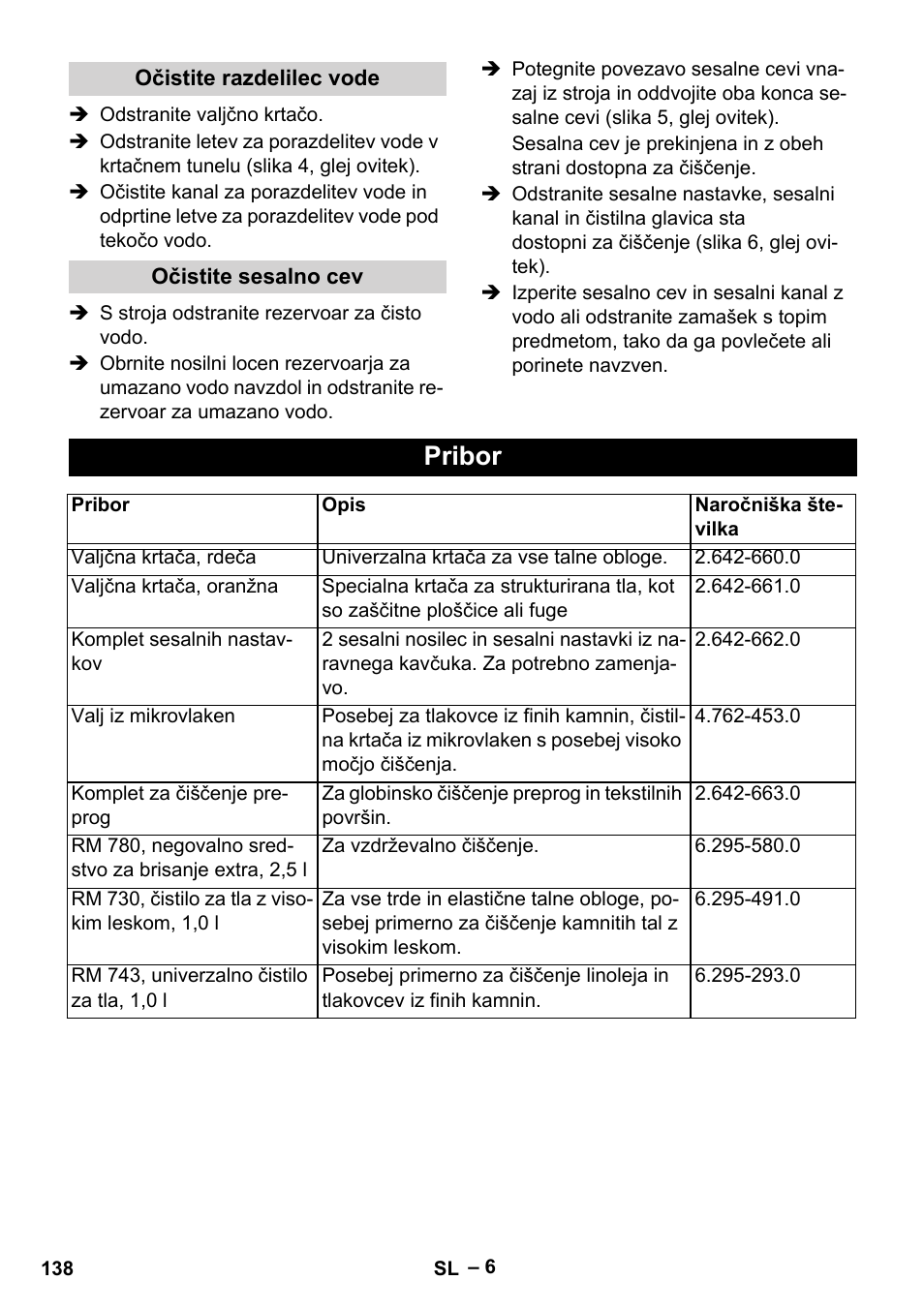 Pribor | Karcher Hartbodenreiniger BR 4-300 User Manual | Page 138 / 232