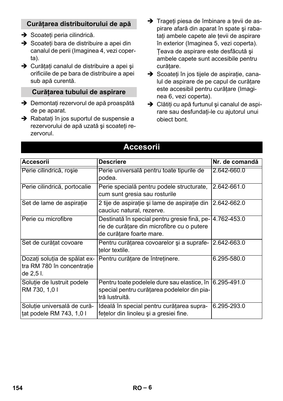 Accesorii | Karcher Hartbodenreiniger BR 4-300 User Manual | Page 154 / 232