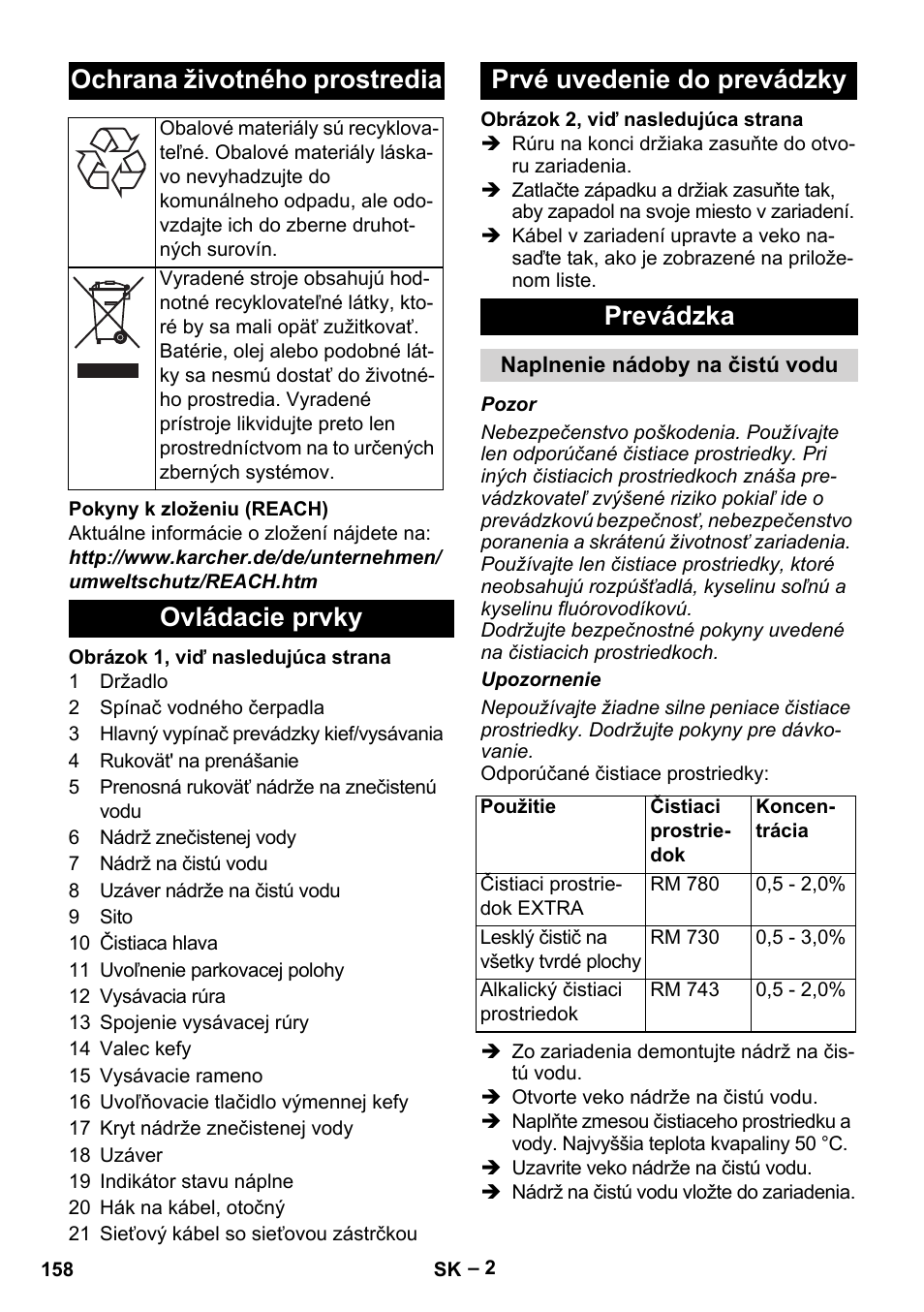 Ochrana životného prostredia | Karcher Hartbodenreiniger BR 4-300 User Manual | Page 158 / 232