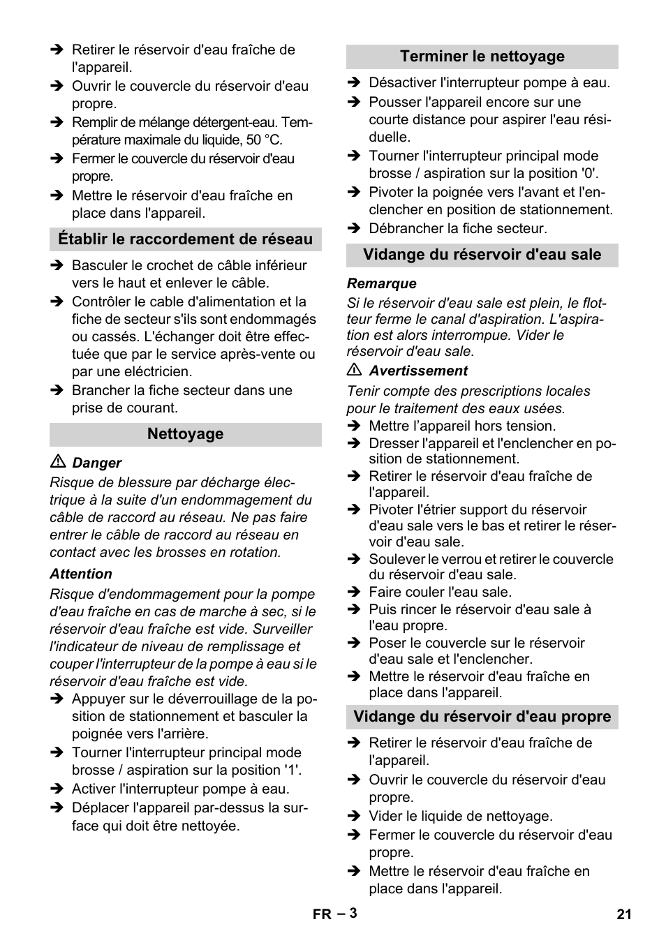 Karcher Hartbodenreiniger BR 4-300 User Manual | Page 21 / 232