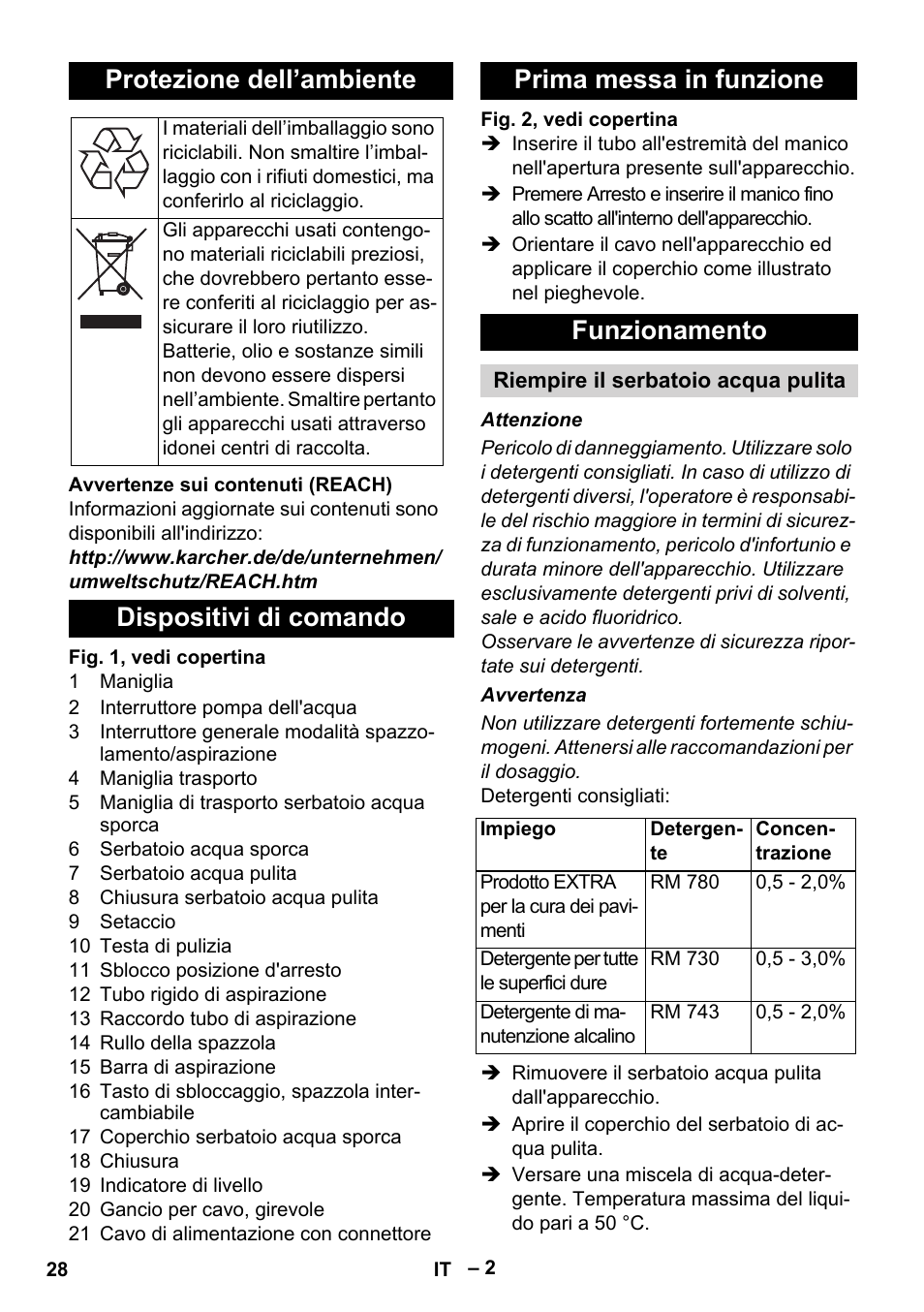 Protezione dell’ambiente | Karcher Hartbodenreiniger BR 4-300 User Manual | Page 28 / 232