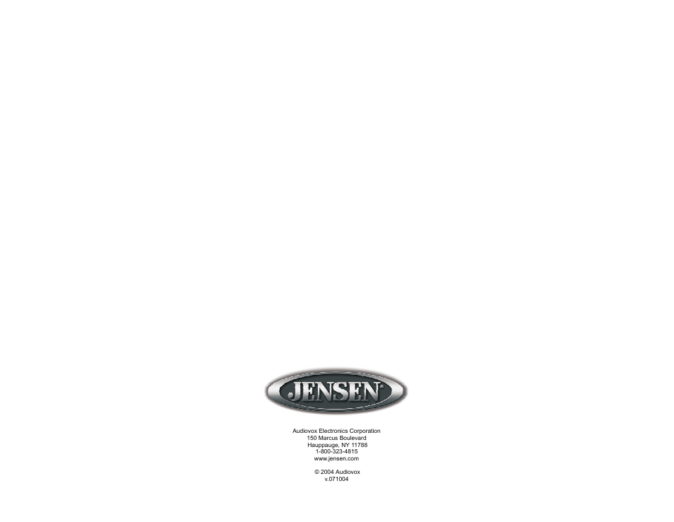 Audiovox MP7610 User Manual | Page 25 / 25