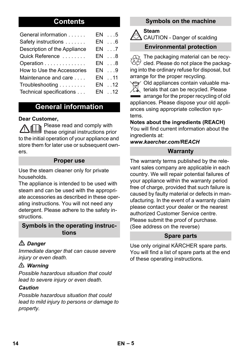 Karcher SC 1-010 User Manual | Page 14 / 230