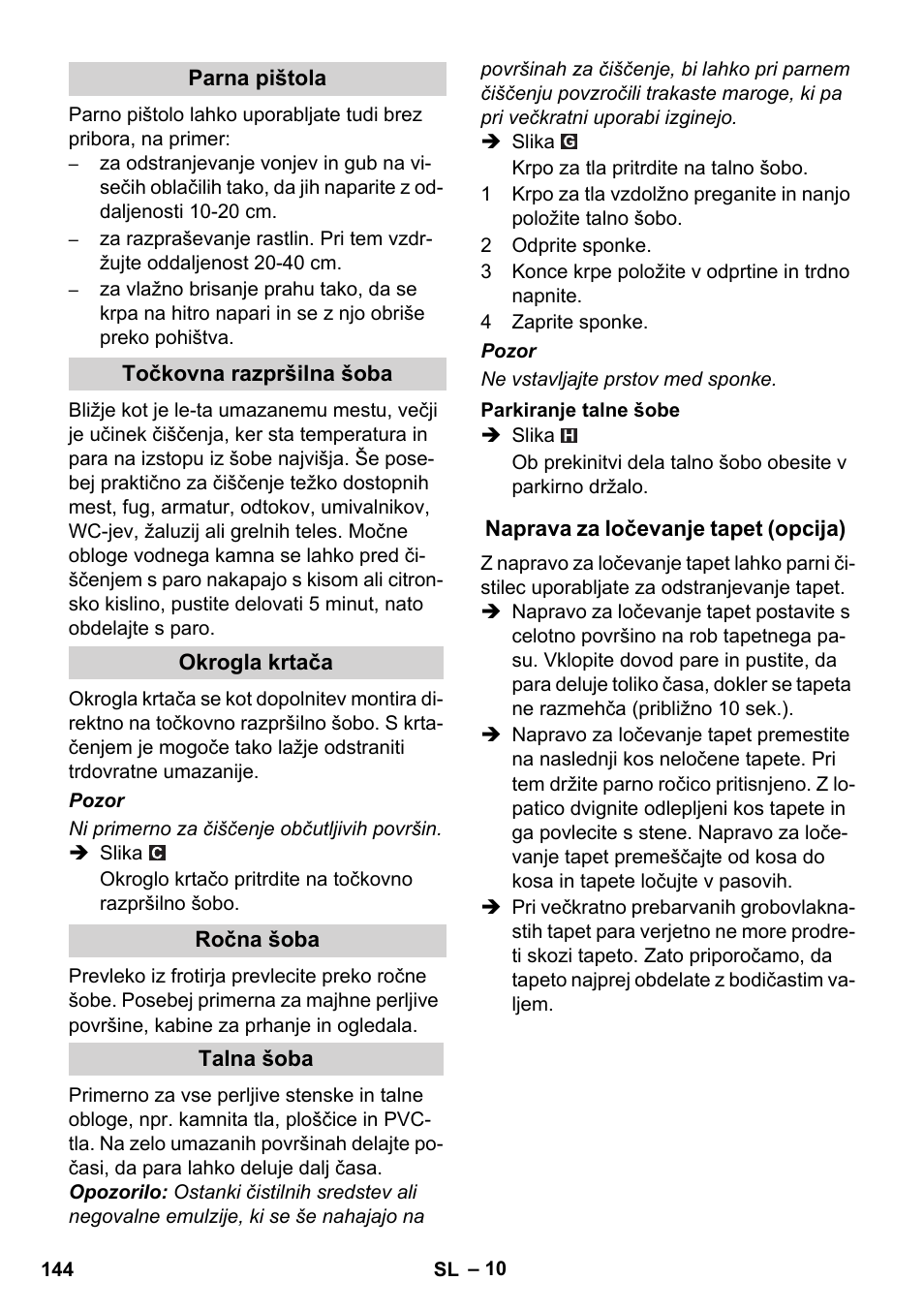 Karcher SC 1-010 User Manual | Page 144 / 230