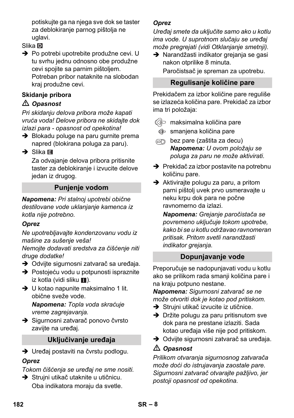 Karcher SC 1-010 User Manual | Page 182 / 230