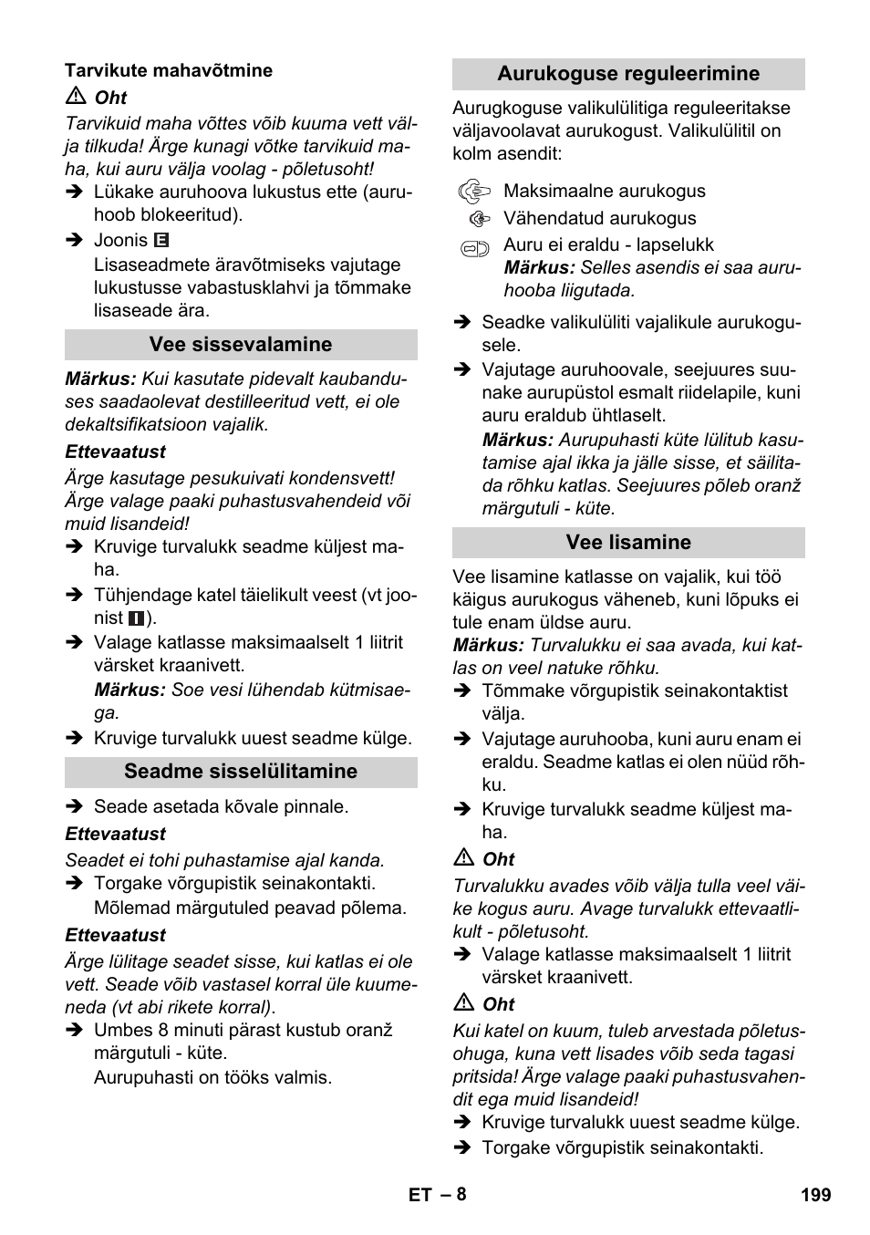 Karcher SC 1-010 User Manual | Page 199 / 230