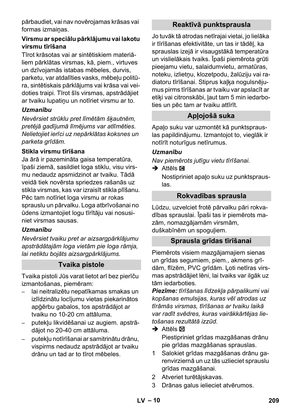 Karcher SC 1-010 User Manual | Page 209 / 230